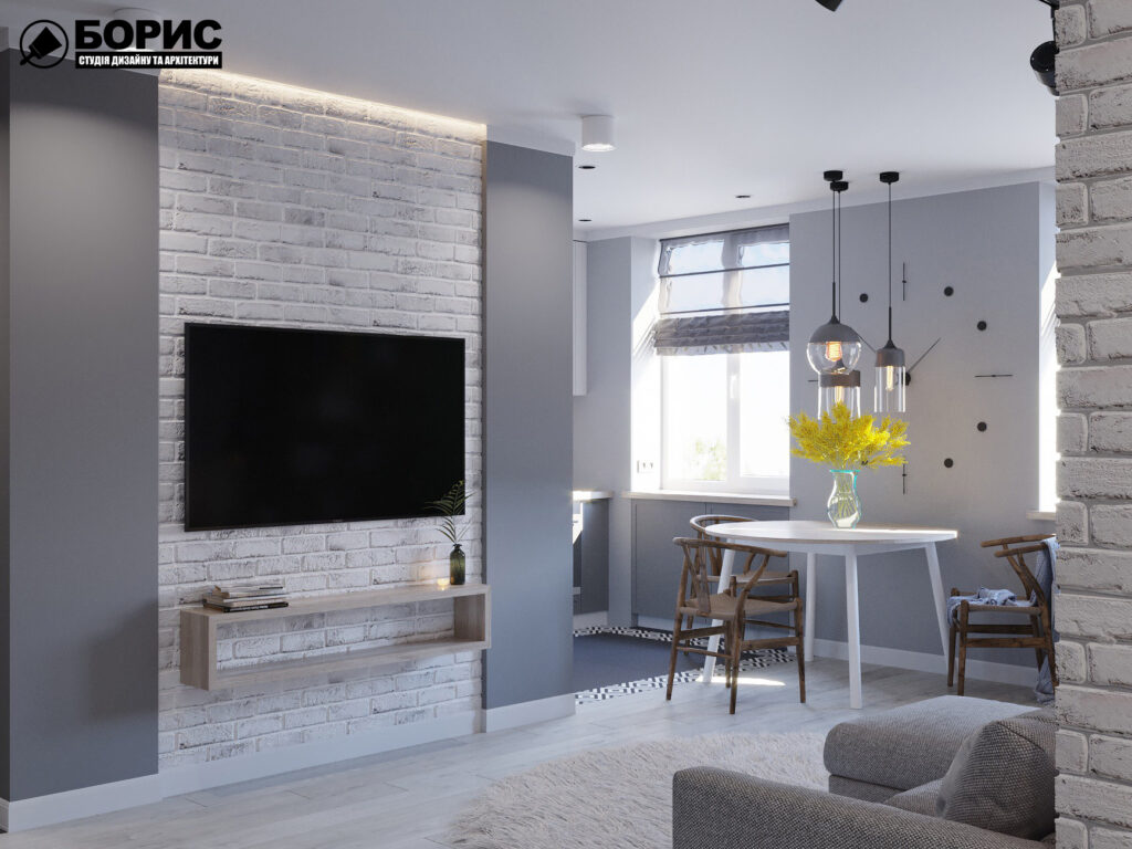 Дизайн интерьера квартиры ул. Юрия Паращука, гостиная