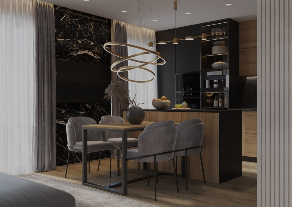 Дизайн-проект інтер'єру двоповерхової квартири в сел. Пісочин, шапка