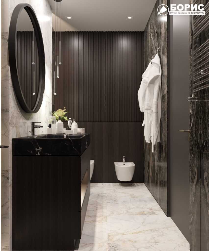 Дизайн-проект трикімнатної квартири ЖК "Інфініті", санвузол вид справа