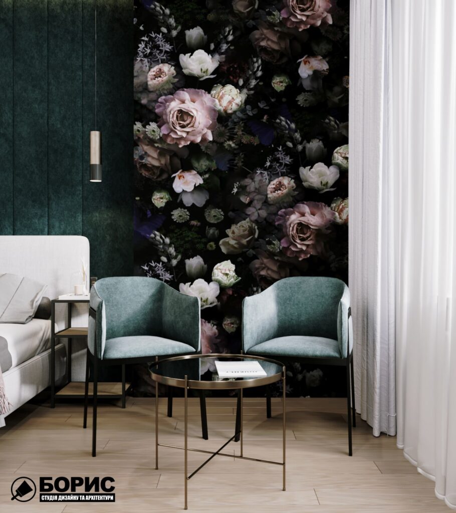 Дизайн-проект гостиницы "CITY LIFE", комната №1 столик, стулья