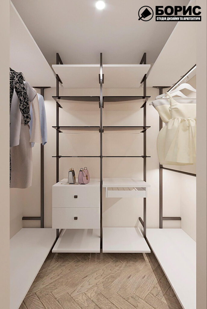 Дизайн-проект квартири ЖК "Німецький проект", гардеробна