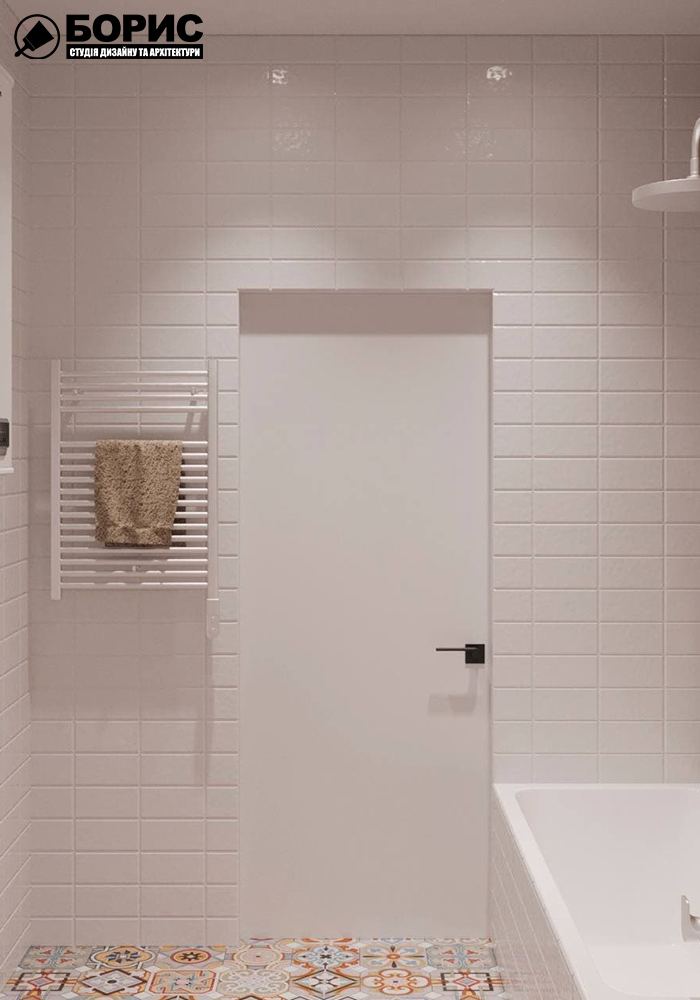 Дизайн-проект интерьера однокомнатной квартиры ЖК "Левада 2", санузел вид на дверь