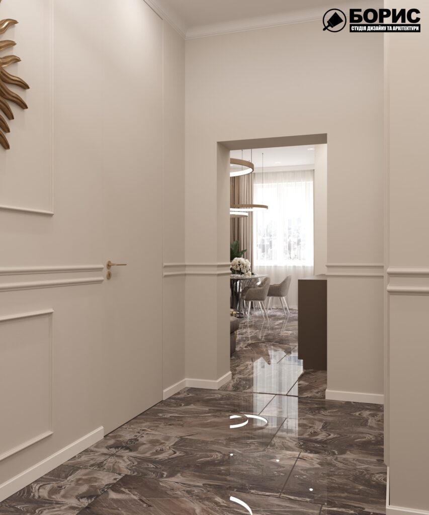 Дизайн-проект трикімнатної квартири ЖК "Інфініті", коридор