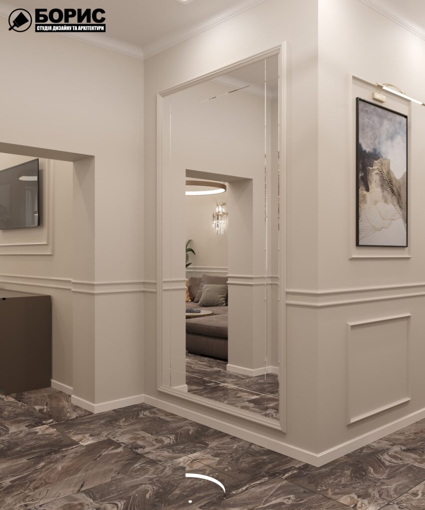 Дизайн-проект трёхкомнатной квартиры ЖК "Инфинити", коридор фото 2