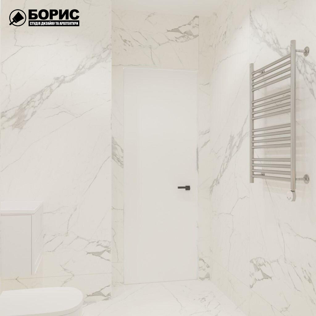 Дизайн-проект трехкомнатной квартиры ЖК "Венский дом", санузел №1 вид сзади