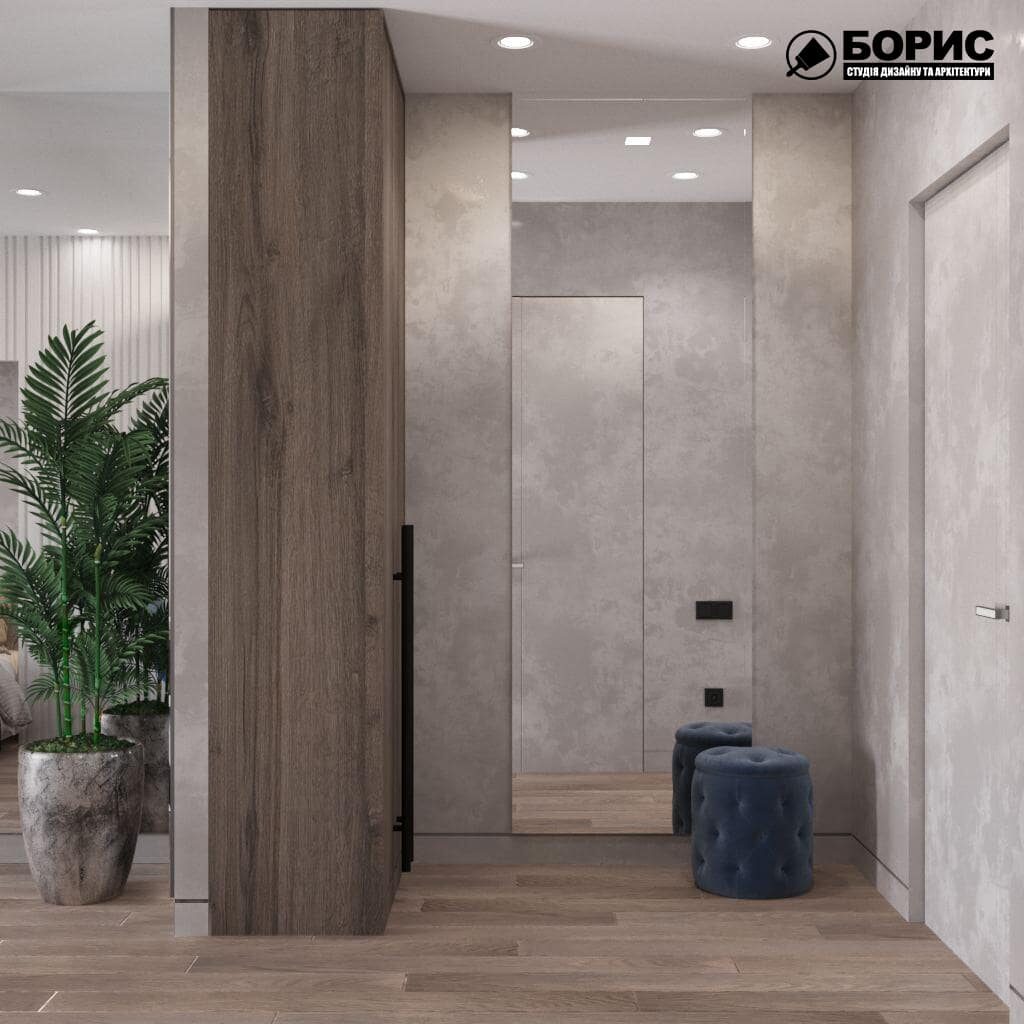 Дизайн-проект гостиницы "CITY LIFE", комната №3 прихожая