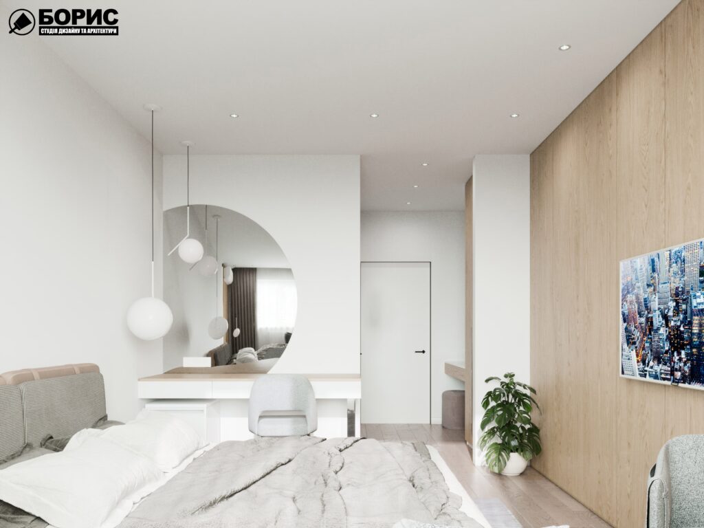 Дизайн-проект гостиницы "CITY LIFE", комната №5 вид справа