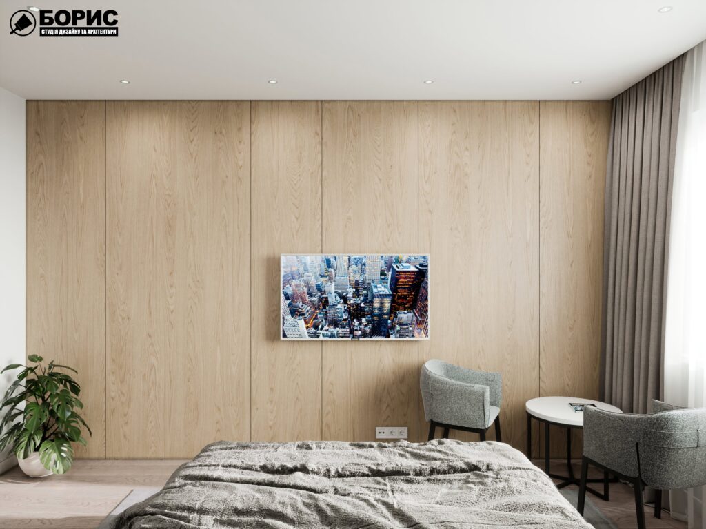 Дизайн-проект гостиницы "CITY LIFE", комната №5 вид сзади