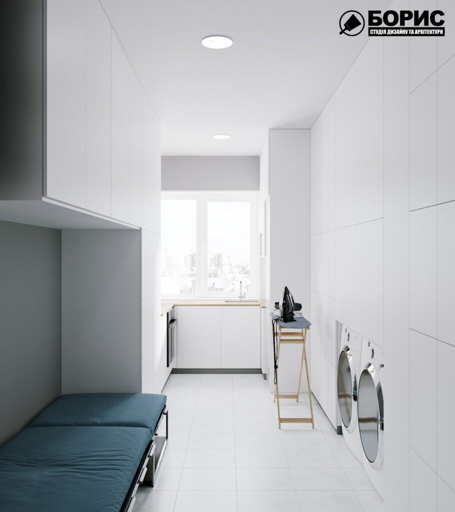 Дизайн-проект гостиницы "CITY LIFE", помещение для персонала вид спереди