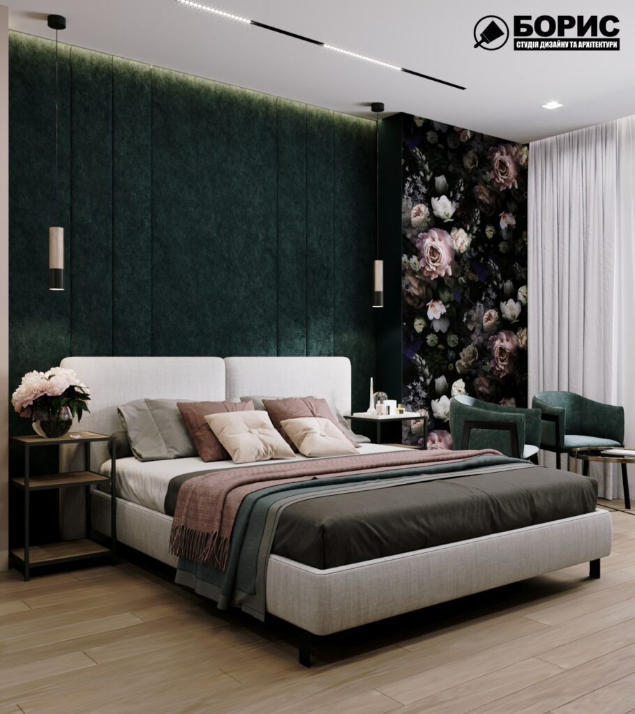 Дизайн-проект гостиницы "CITY LIFE", комната №1 вид сбоку