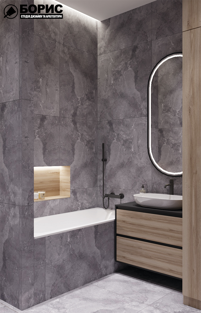 Дизайн-проект квартиры по ул. Семинарской, санузел вид по углом