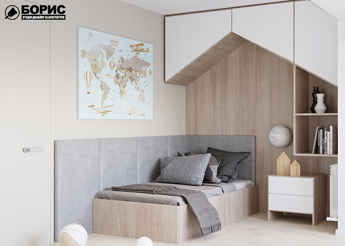 Дизайн дитячої кімнати, в зелених кольорах