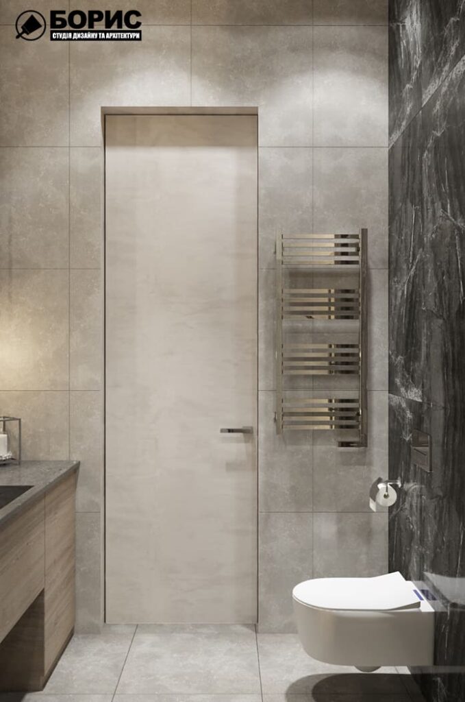 Дизайн-проект интерьера квартиры ЖК «Феличита», санузел вид на вход