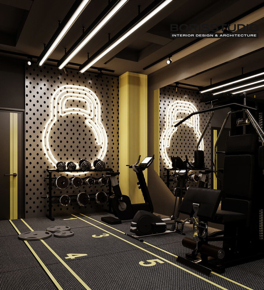 Дизайн интерьера спортзала, Фото №5