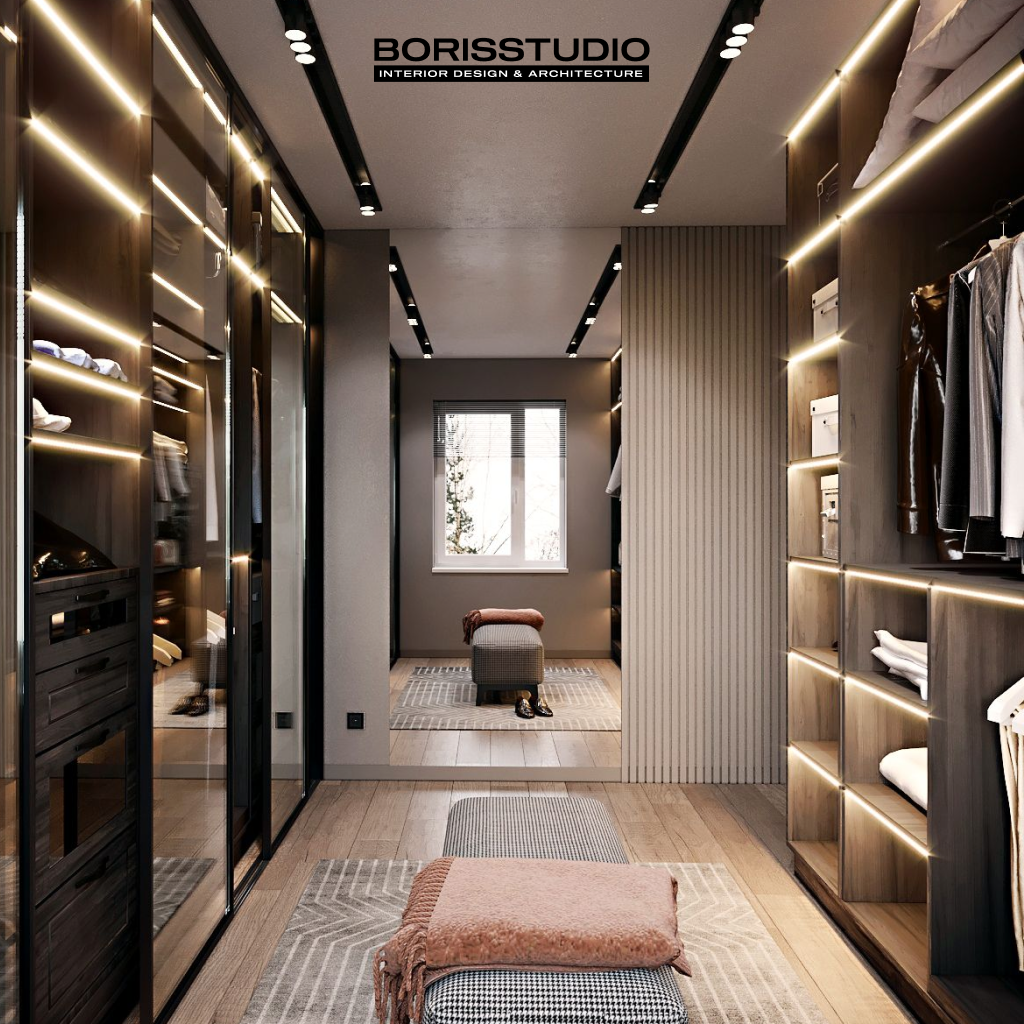 Дизайн гардеробной комнаты, Фото №5