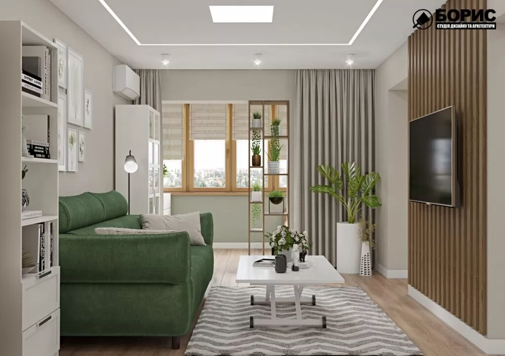 Дизайн интерьера зала, Фото №2