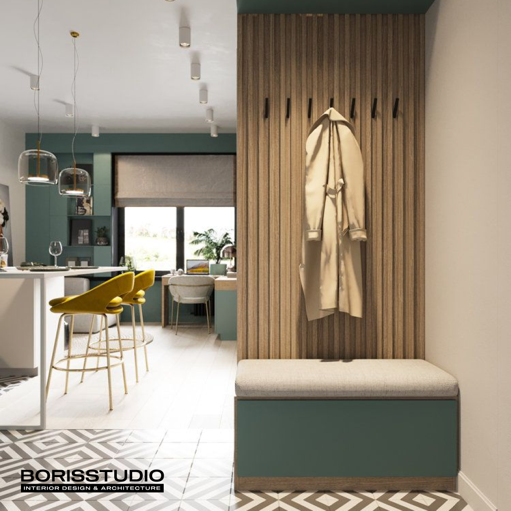 Дизайн інтер'єру передпокою в еко стилі, Фото №9