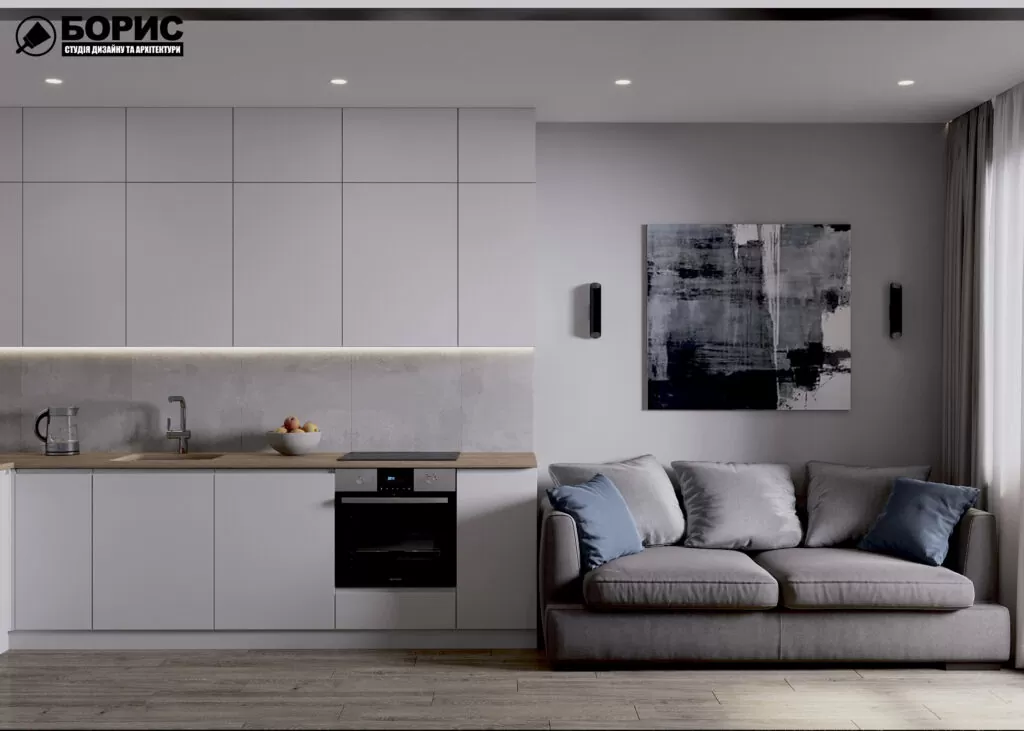 Дизайн-проєкт інтер’єру квартири 50 кв м