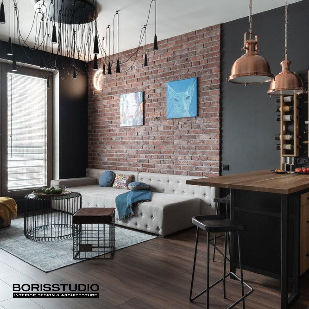 Дизайн интерьера в стиле лофт, Фото №4