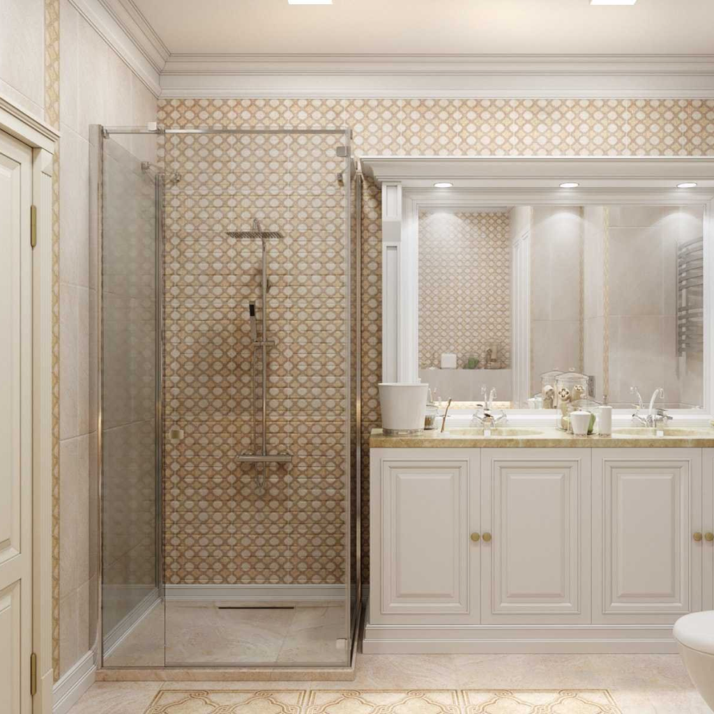 Колірна палітра ванної з душовою кабіною