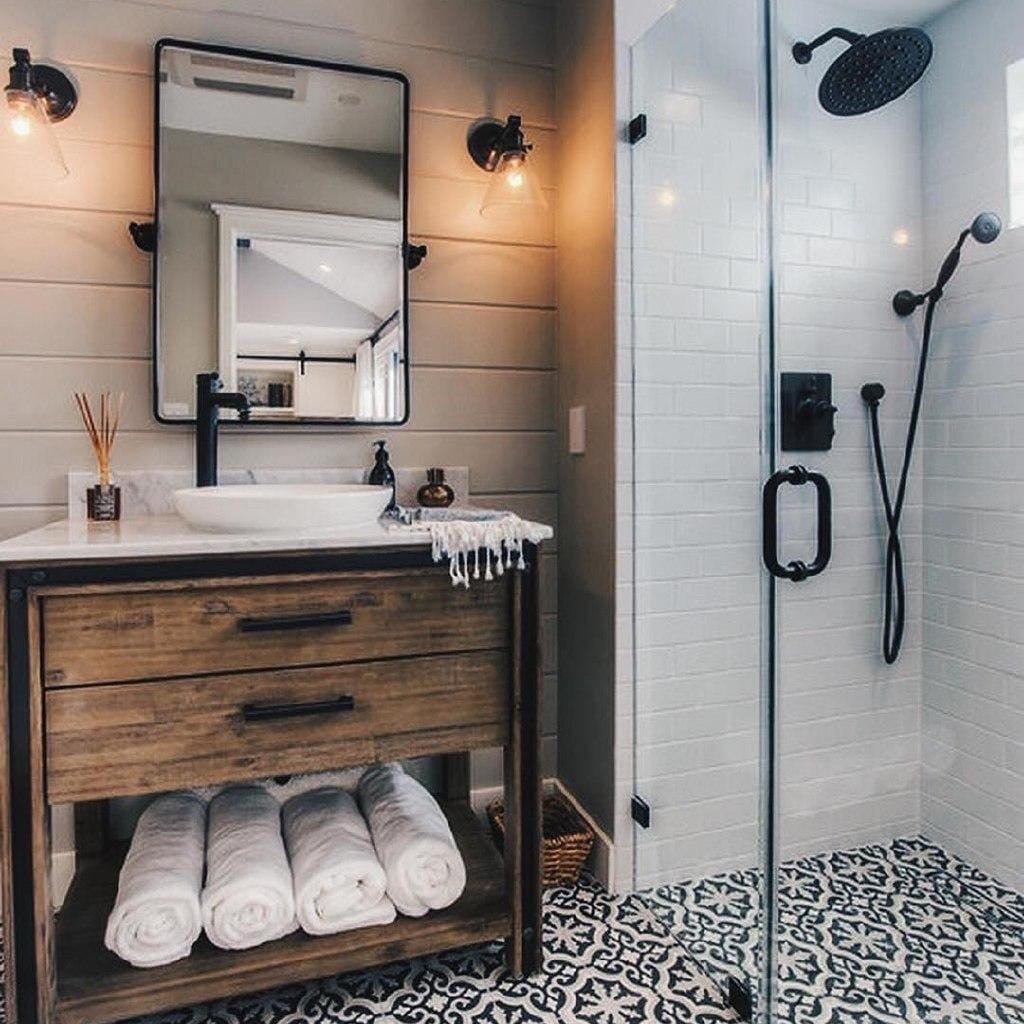 Базовые цвета ванной с душевой кабиной