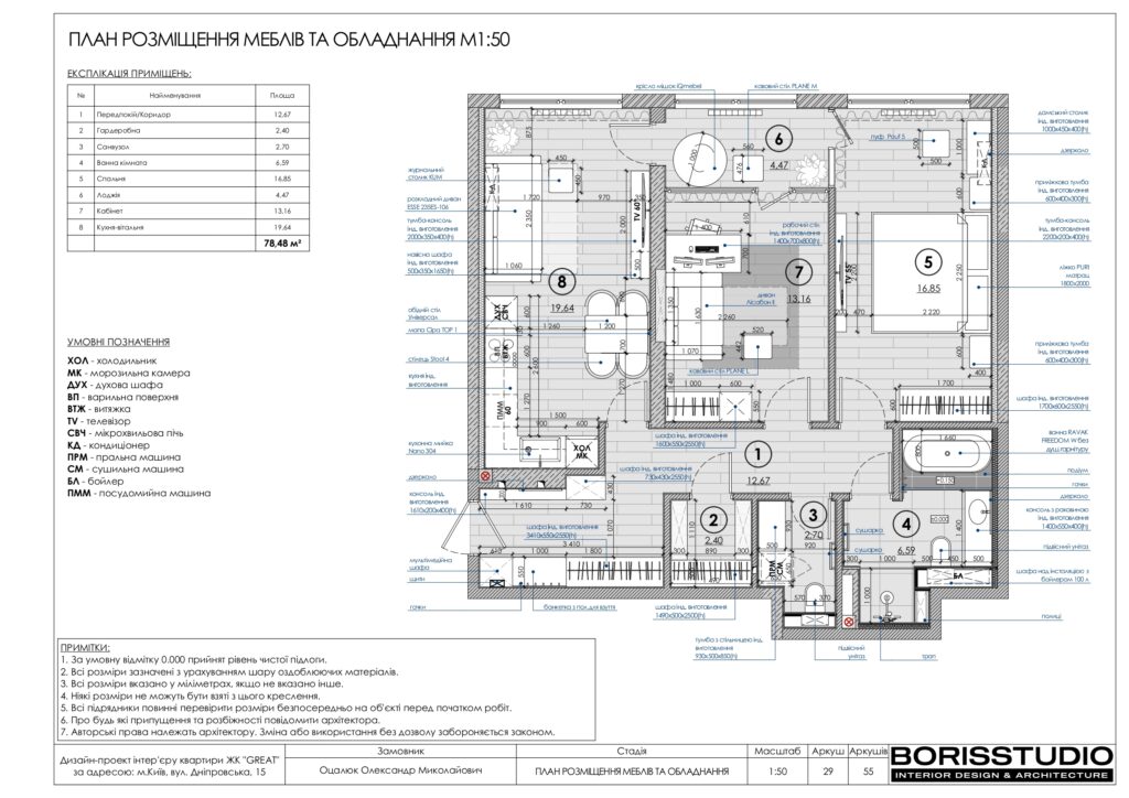 Планування інтер'єру квартири, фото №6