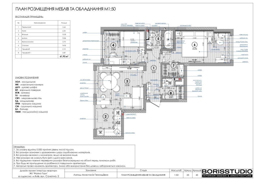 Планування інтер'єру квартири, фото №7