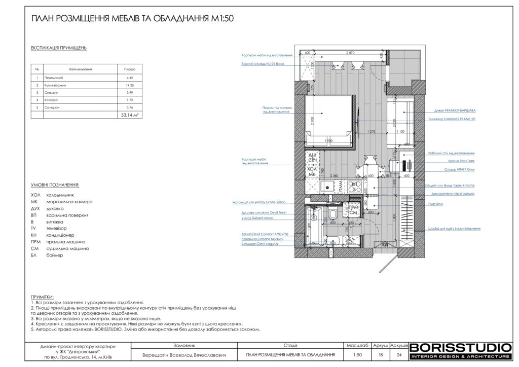 Планування інтер'єру квартири, фото №6