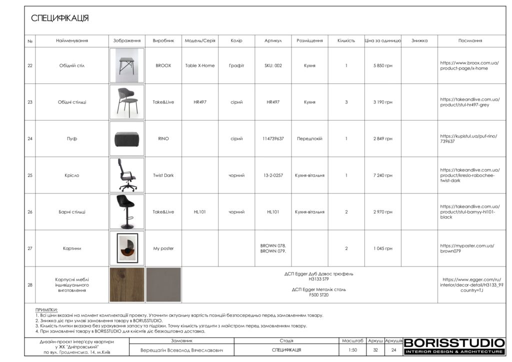 Планування інтер'єру квартири, фото №20