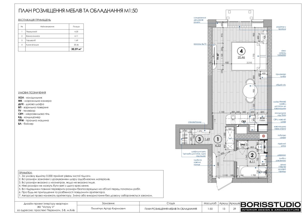 Планування інтер'єру квартири, фото №6