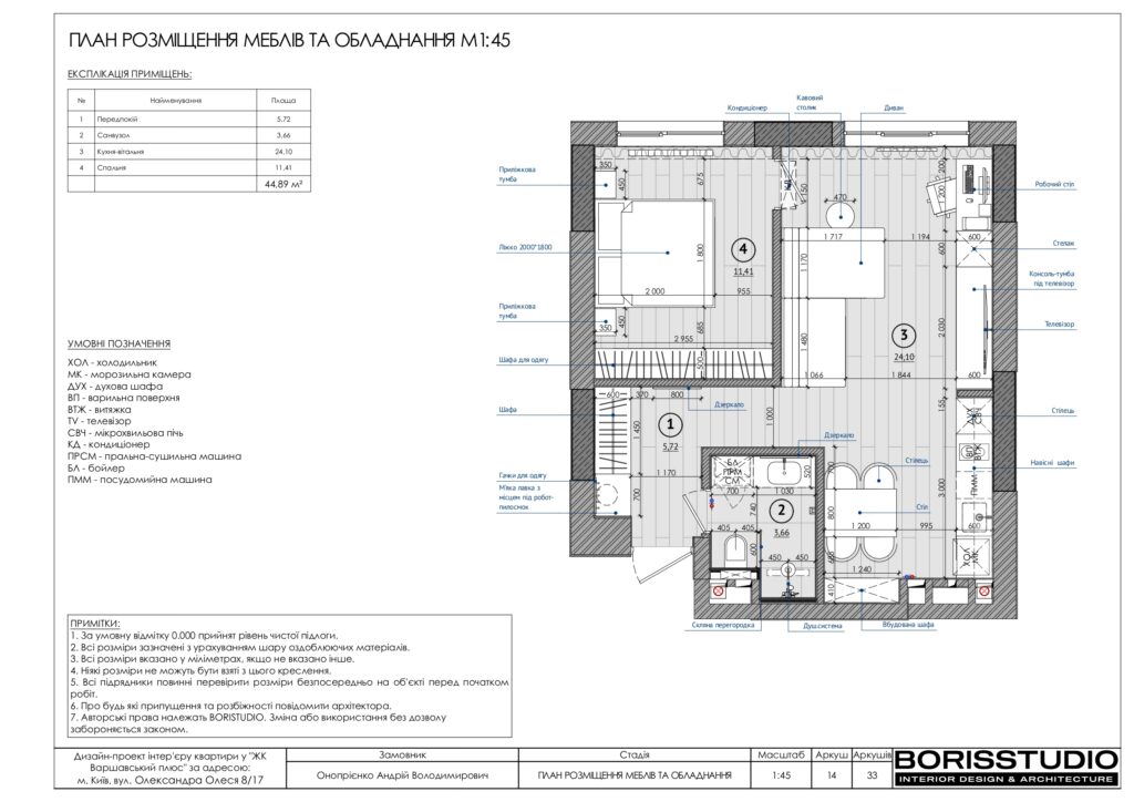 Планування інтер'єру квартири, фото №6