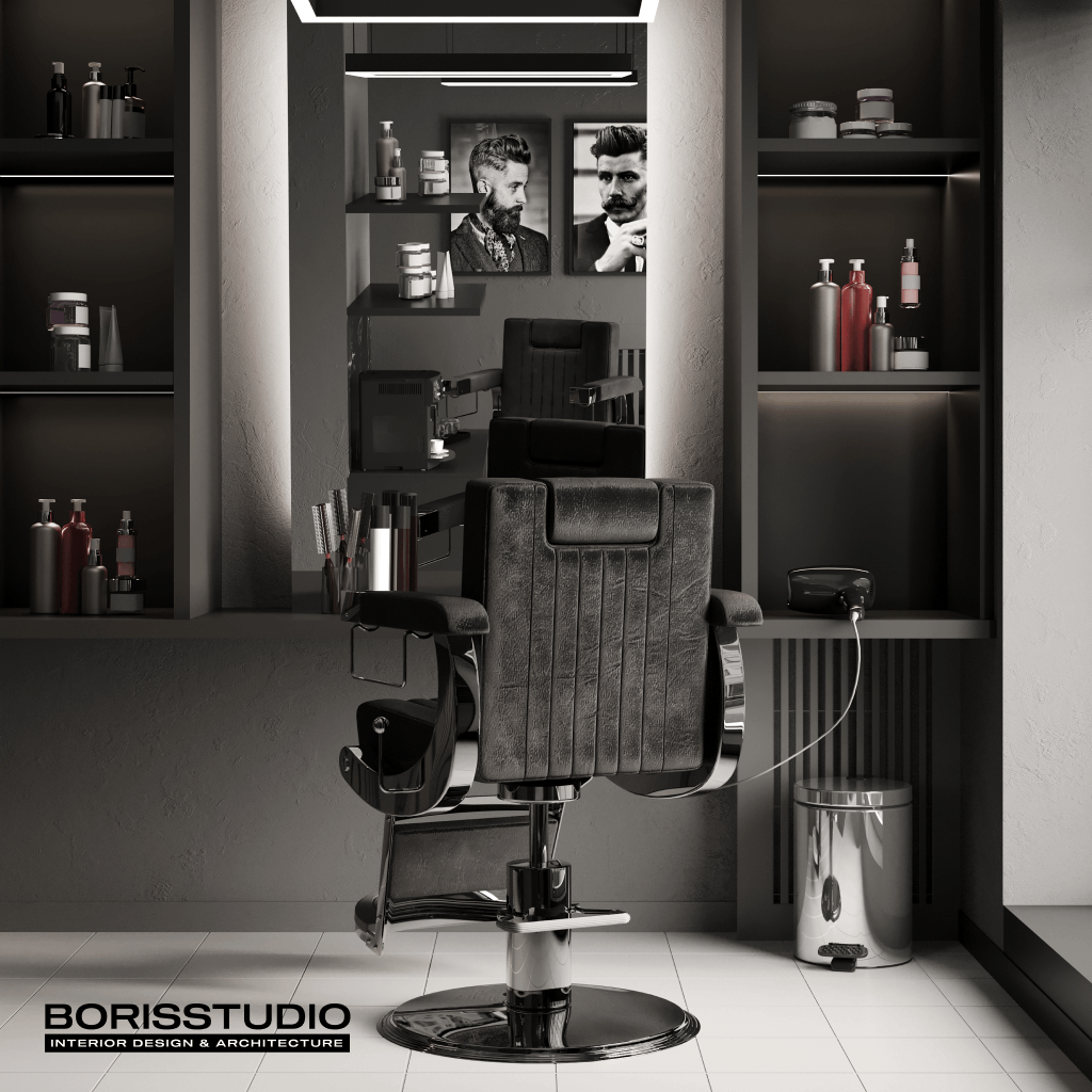 Дизайн барбершопу, робоче крісло, фото №5