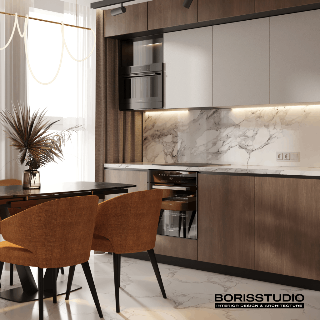 Дизайн-проект квартири, кухня, меблі, фото №10