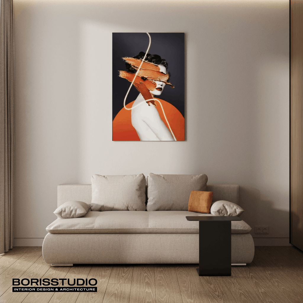 Дизайн-проект квартири, кабінет, диван, фото №24