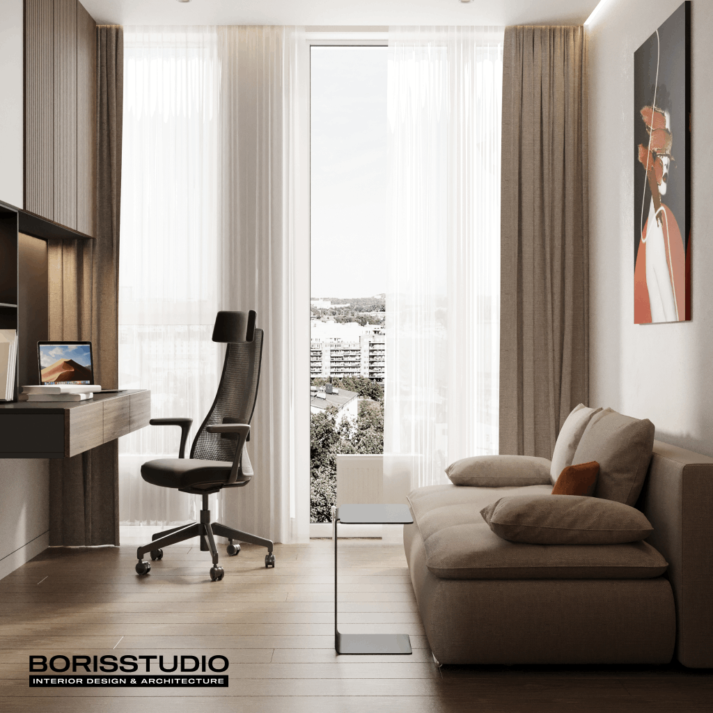 Дизайн-проект квартири, кабінет, фото №21