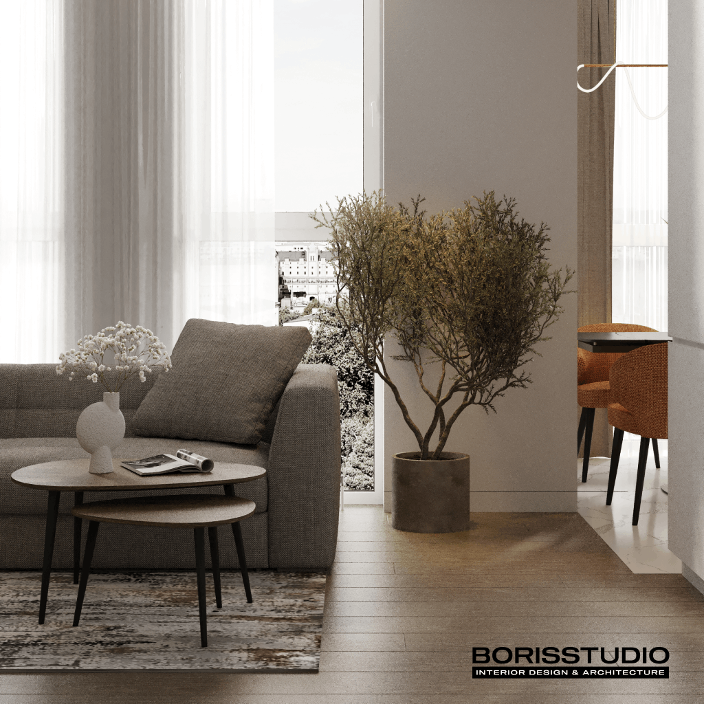 Дизайн-проект квартири, вітальня, диван, фото №18