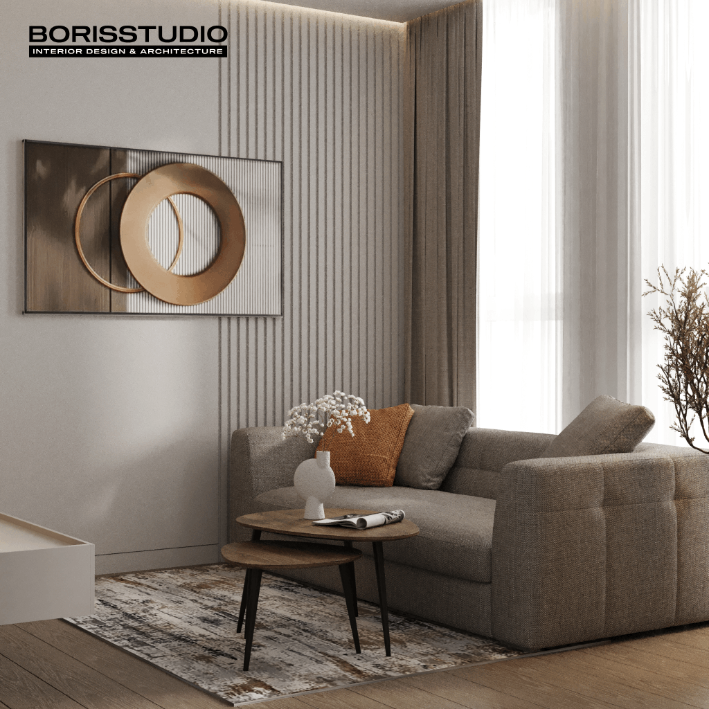 Дизайн-проект квартири, вітальня, диван, фото №17