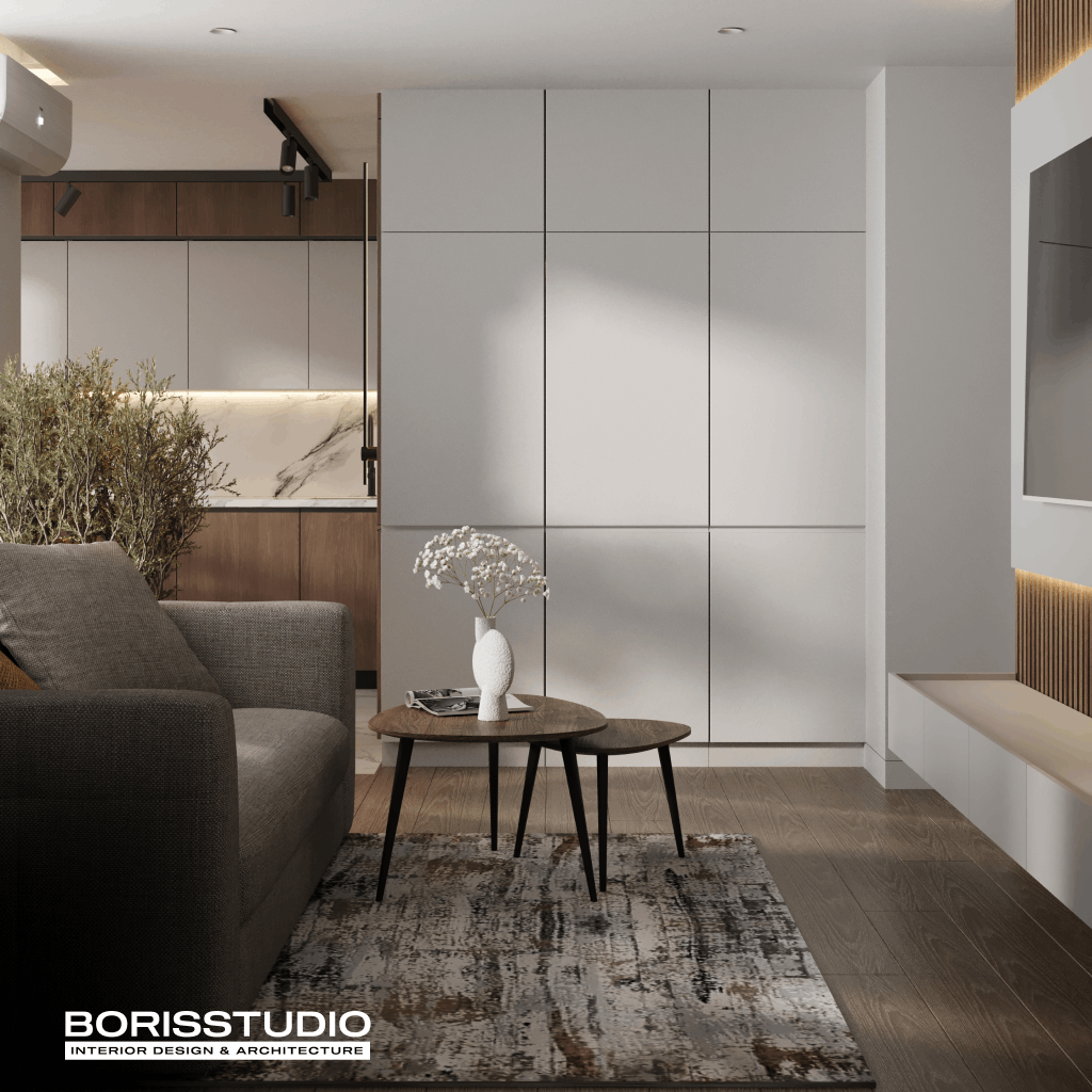 Дизайн-проект квартири, вітальня, фото №14