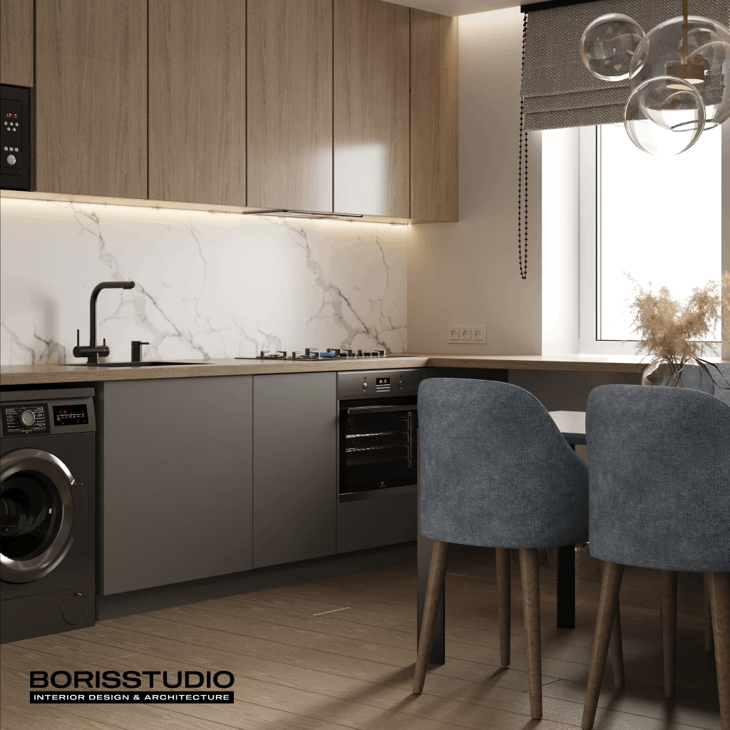 Дизайн-проект інтер'єру квартири, кухня, фото №25