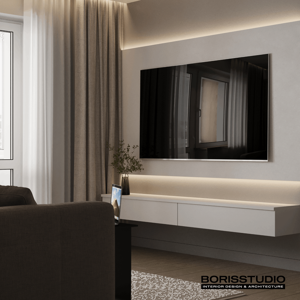 Дизайн-проект інтер'єру квартири, вітальня, фото №18