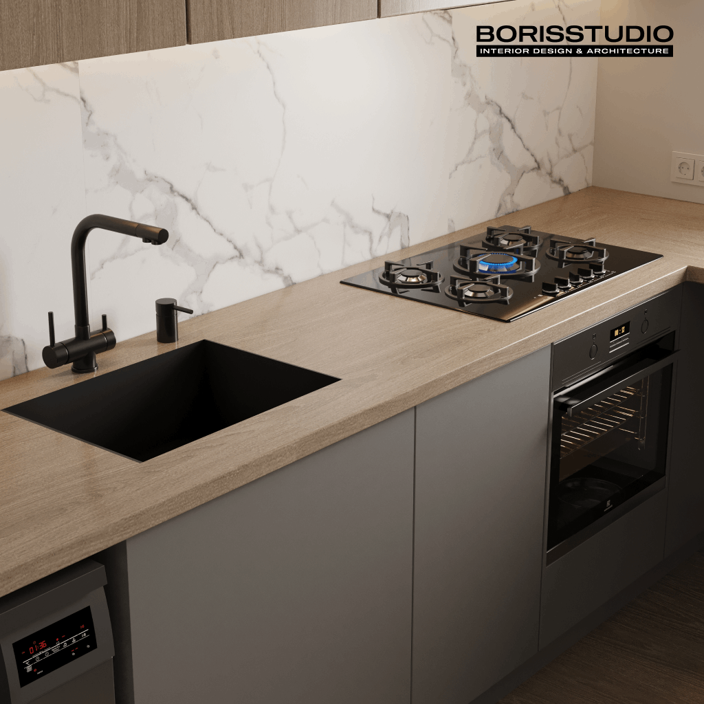 Дизайн-проект інтер'єру квартири, кухня, фото №24