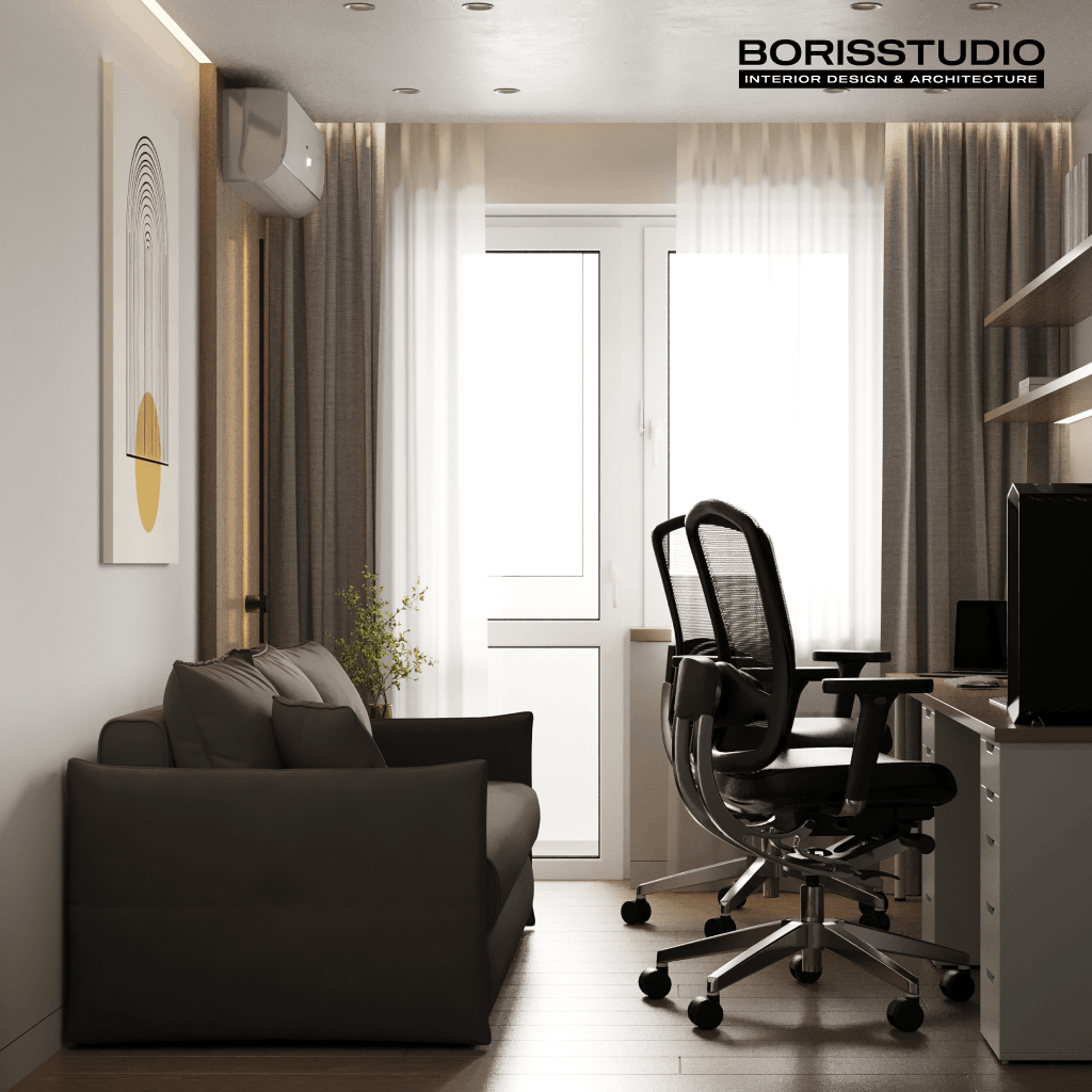 Дизайн-проект інтер'єру квартири, вітальня, фото №11