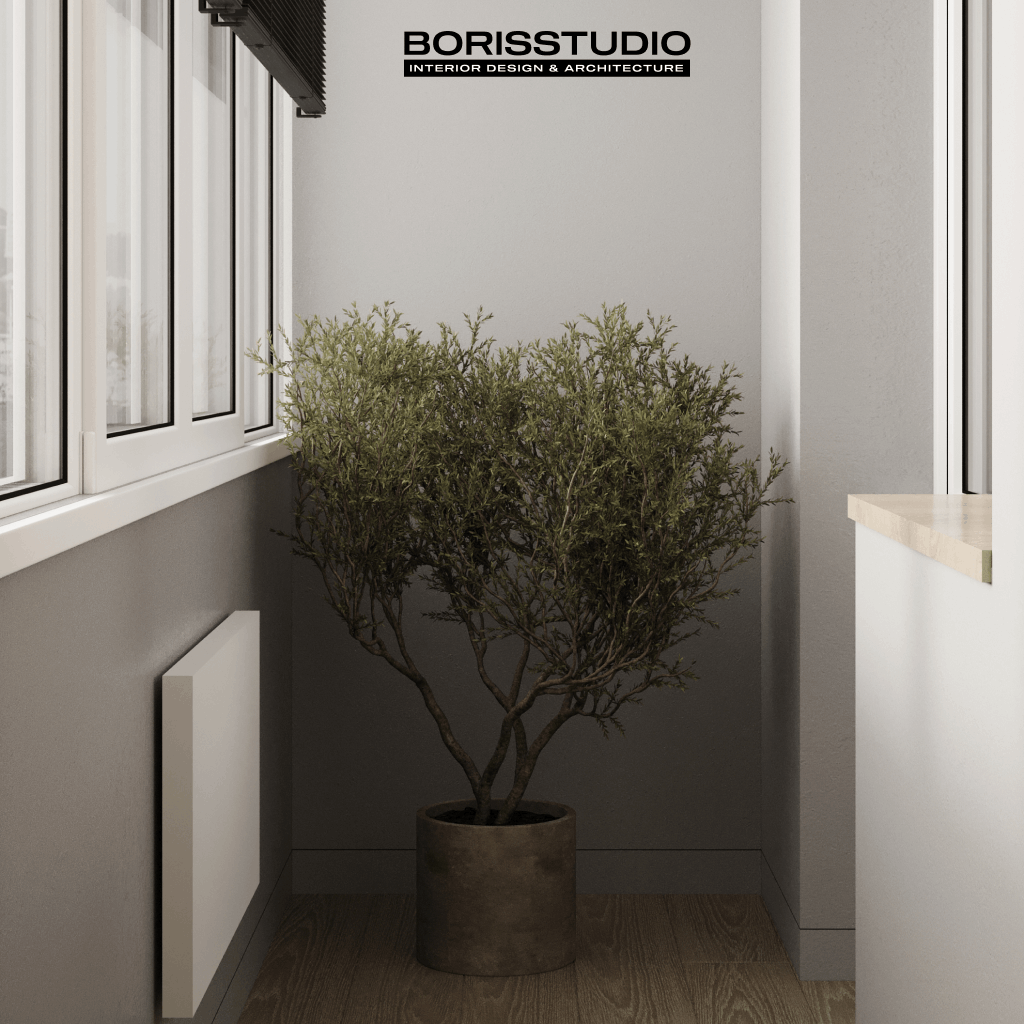 Дизайн-проект інтер'єру квартири, балкон, фото №38