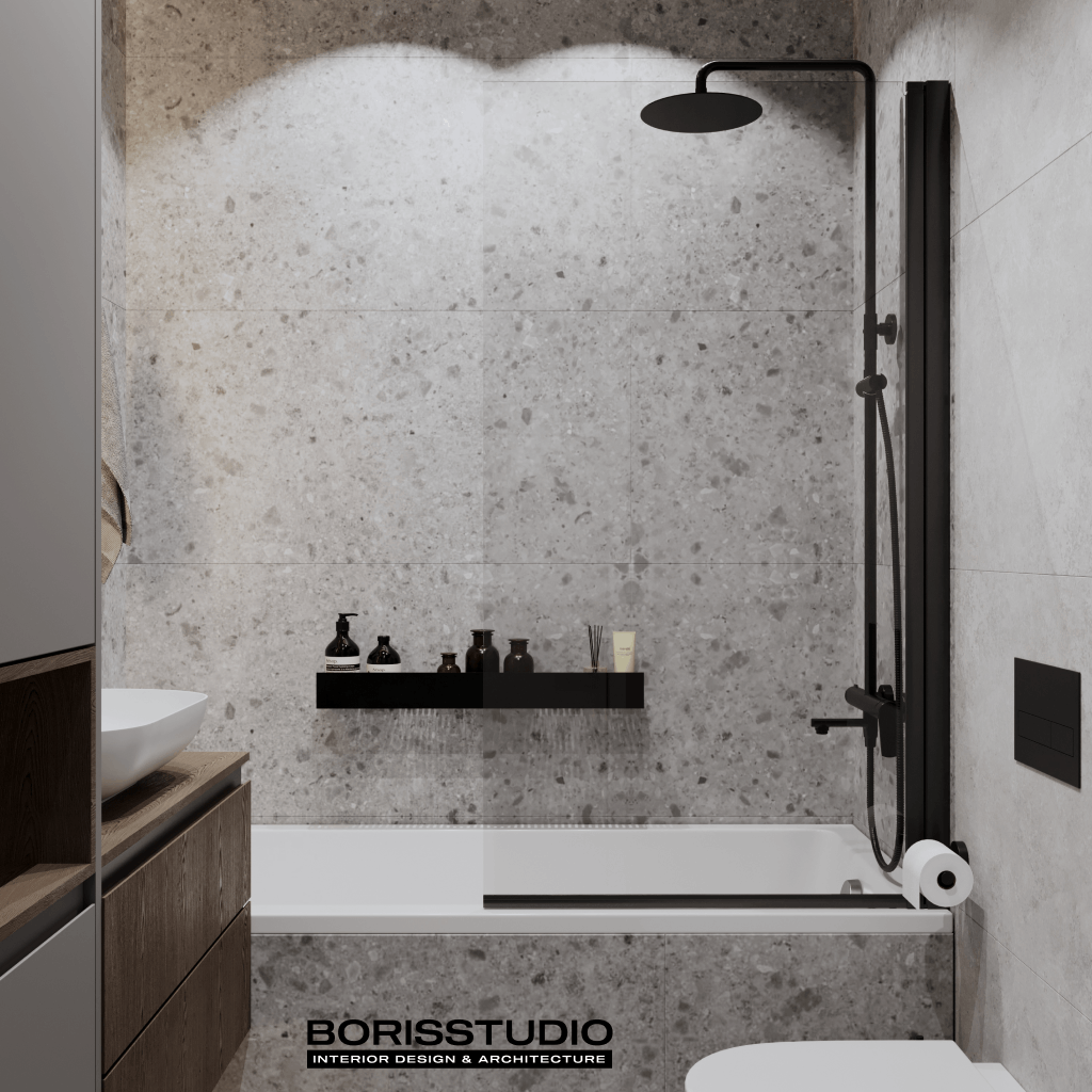 Дизайн-проект квартири-студії, ванна, фото №16