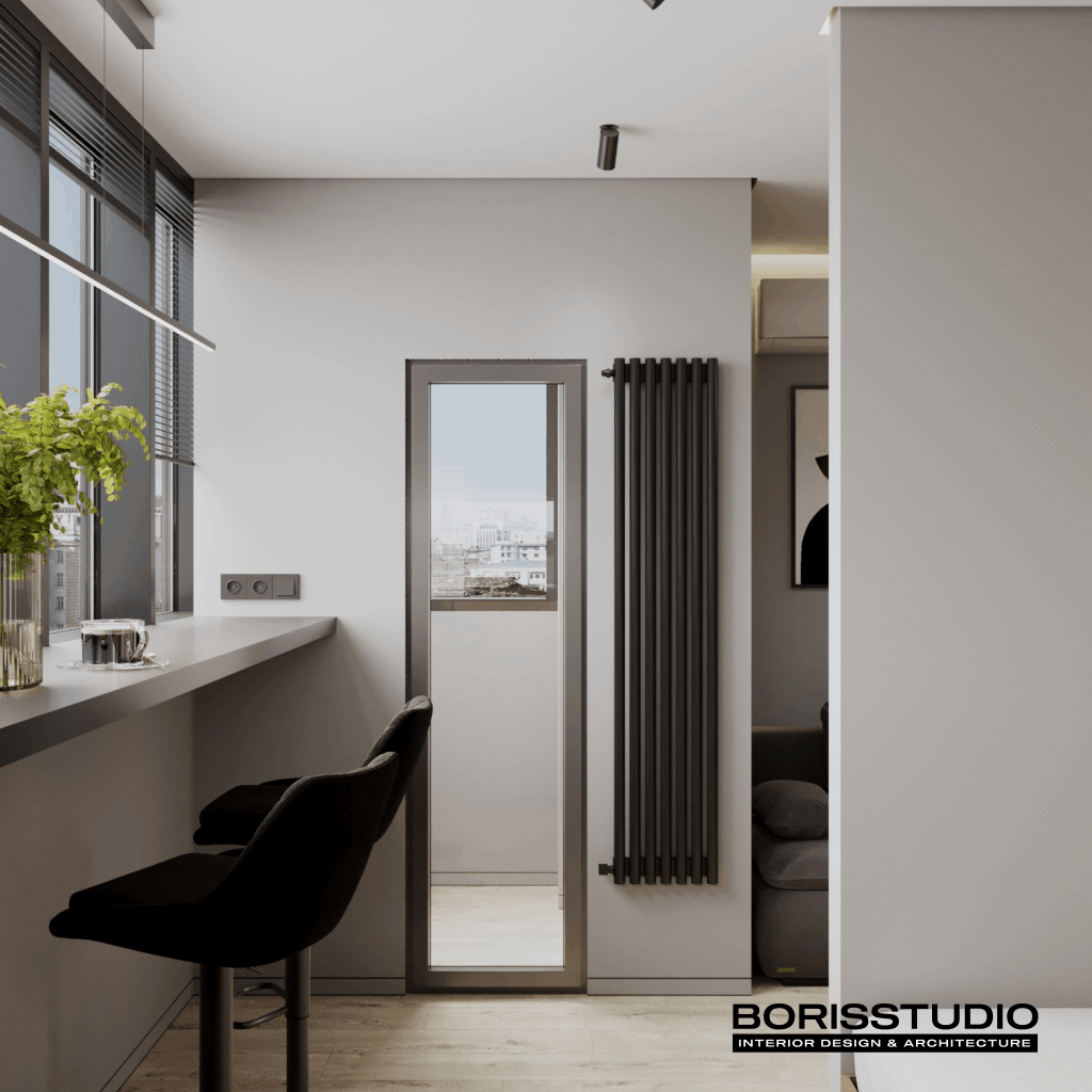 Дизайн-проект квартири-студії, балкон, фото №19