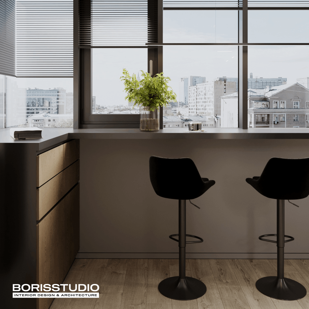 Дизайн-проект квартири-студії, балкон, фото №17