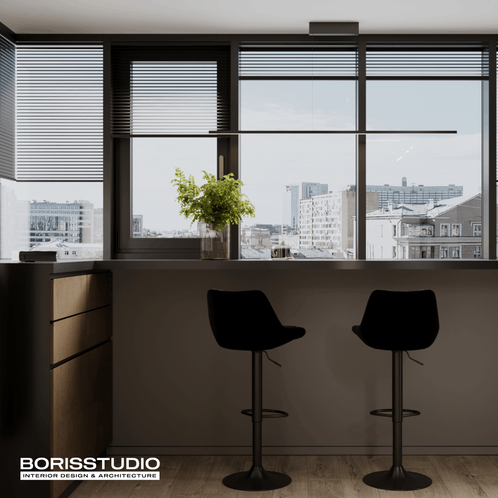 Дизайн-проект квартири-студії, балкон, фото №20