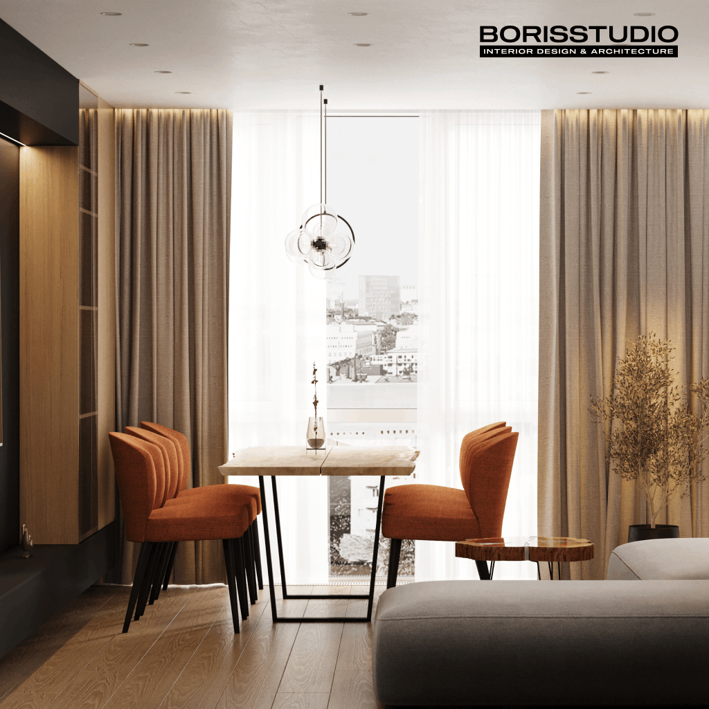 Дизайн-проект інтер'єру квартири, вітальня, №9