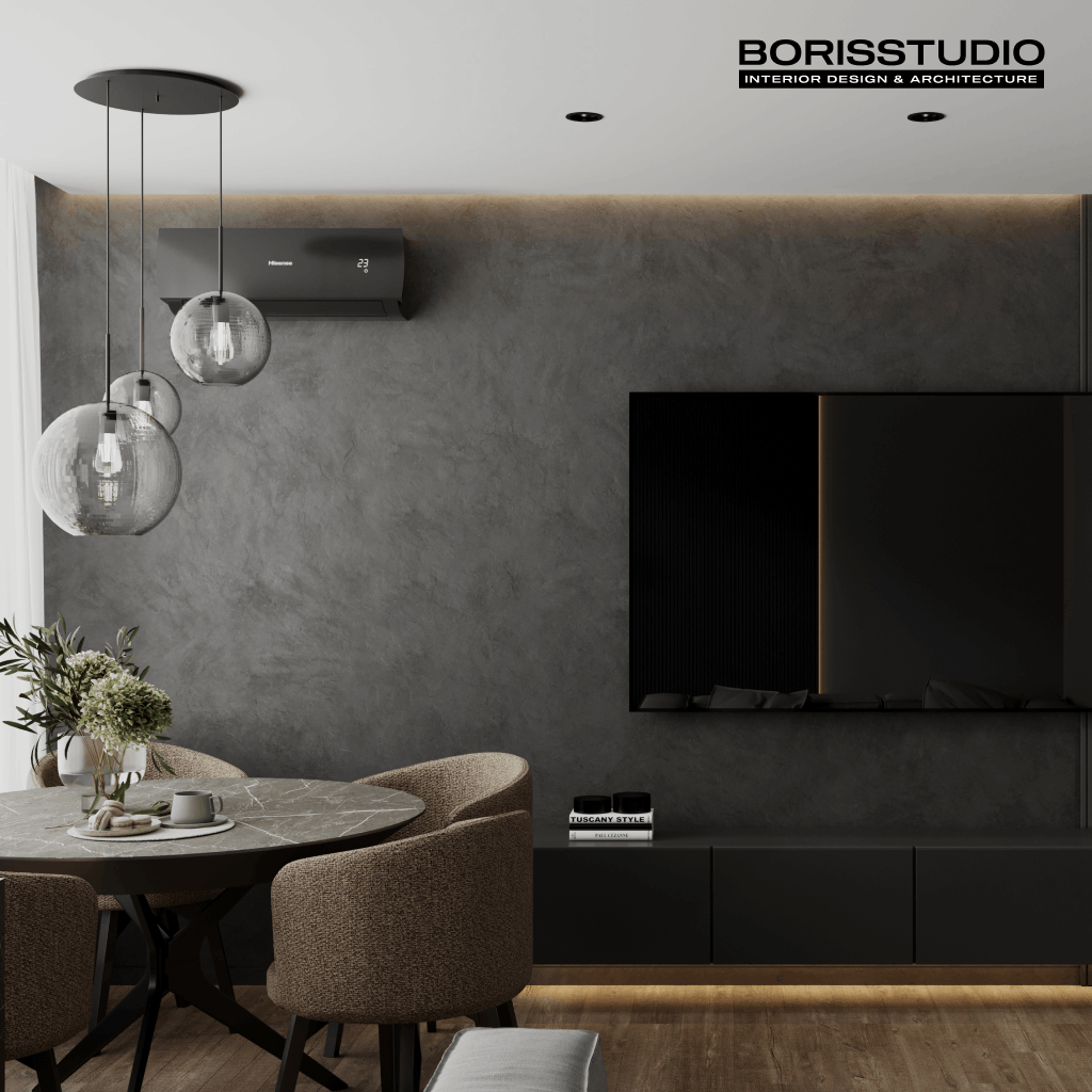 Дизайн-проект квартири кухня-вітальня фото №11