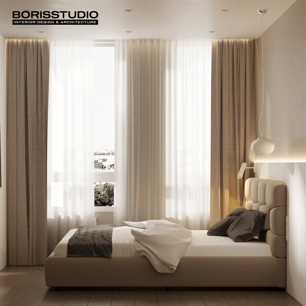 Дизайн-проект квартиры, спальня, фото №14